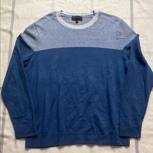 Banana Republic Blue Colorblock Men's Sweater Size Extra Large